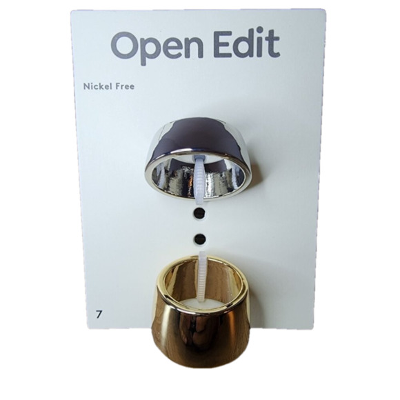 Open Edit Set of 2 Cigar Band Rings Size 8 - Picture 3 of 5